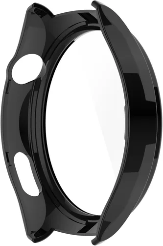 Miniatura 6 de PC+Funda protectora de pantalla de vidrio templado compatible con Huawei Watch 4, protector de pantalla para Huawei Watch 4, cobertura completa negro