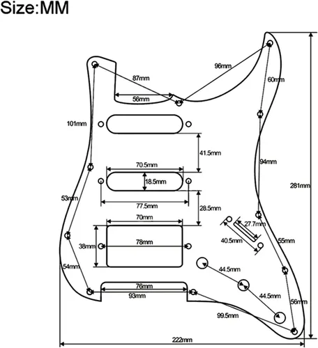 Miniatura 4 de SAPHUE - Golpeador cargado con bobina SSH para guitarra eléctrica estilo ST, con interruptor de división de bobina On/On, precableado, placa Negro