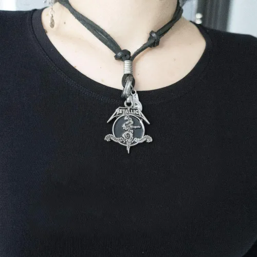 Miniatura 4 de EBSEM Collar de leyendas musicales, cordón de cuero genuino para hombres y mujeres