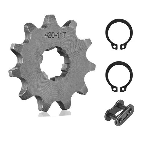 Miniatura 12 de Piñón de cadena 420 10T piñón delantero de 17mm compatible con 50cc 70cc 90cc 110cc 125cc 140cc15cc 160cc Lifan Loncin Dirt Bike, ATVs, Go Kart Piñón