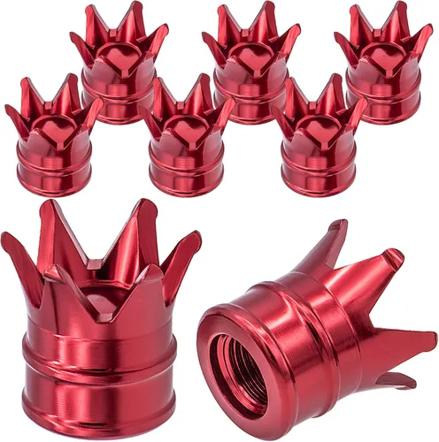 Miniatura 15 de 4 tapas de vástago de válvula de neumático con calavera, tapas universales de válvula de neumático de aleación de aluminio con anillo de goma O
