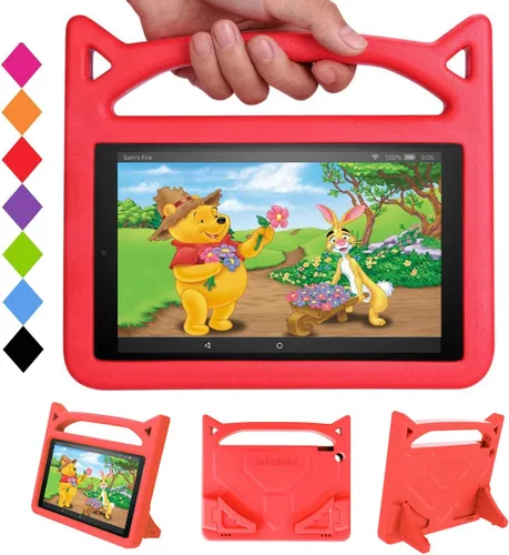 Miniatura 6 de Funda protectora para tablet de 1 0, ligera, a prueba de golpes, con bonito soporte de mango de gato (9ª/7ª generación, versión 2019/2017)
