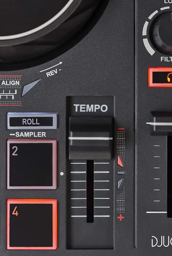 Miniatura 2 de Hercules DJControl Inpulse 200 – Controlador DJ con USB, ideal para principiantes que aprenden a mezclar - 2 pistas con 8 pads y tarjeta de sonido