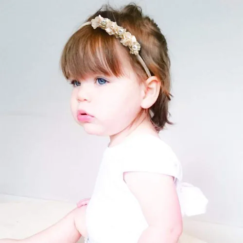Miniatura 3 de Diademas de nailon para bebé niña con moños de flores - Bandas elásticas para el cabello con corona, envolturas florales hechas a mano, regalos