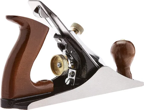 Miniatura 3 de Amazon Basics No.4 Banco de alisado de precisión universal ajustable plano de mano con hoja de 2 pulgadas y asas de madera