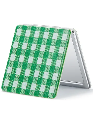 Miniatura 15 de Omiro - Espejo compacto, cuero PU clásico. Ampliación 1x/3x, ultra portátil para el bolsillo, ideal para bolsos y viajes (negro)