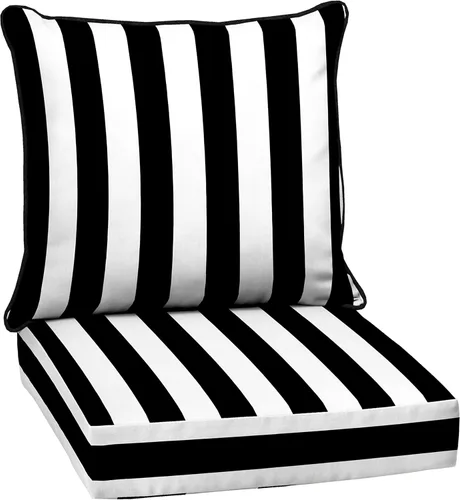 Miniatura 86 de Arden Outdoor Deep Seat Cushion Set, 24 x 24 pulgadas, Cojín para exteriores resistente al clima, a la lluvia y a la decoloración para silla, sofá