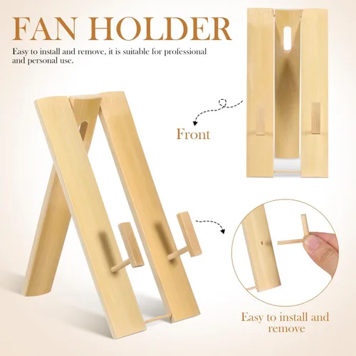 Miniatura 4 de FOMIYES Soporte para ventilador japonés, estante plegable decorativo para almacenamiento y organización en el hogar, 5.51 x 2.95 x 1.57 pulgadas