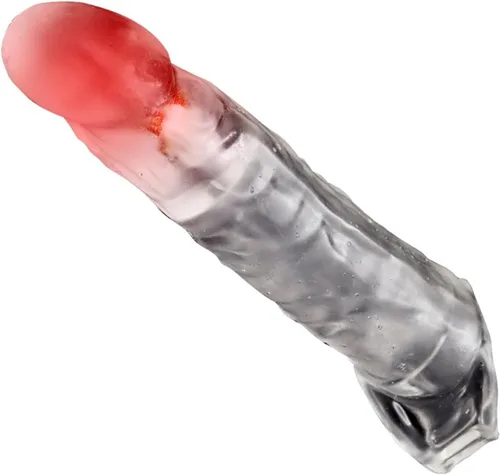 Miniatura 8 de Manga del pene masculino eyaculación retraso eyaculación polla para parejas adultas, juego de alcance del punto G, extensor de polla extensor de Azul