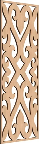 Miniatura 105 de Keene Paneles de pared decorativos de madera con calado, 9 3/8 pulgadas de ancho x 24 3/8 pulgadas de alto x 1/4 de alto, roble rojo rojo (Red Oak)