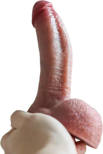 Reproduction - Consolador enorme y grueso de silicona realista de 6.49 pulgadas para estimulación del punto G, consolador real hecho a mano,