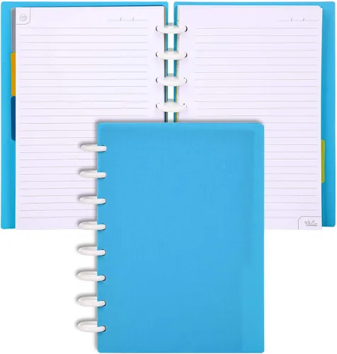 Miniatura 49 de Talia - Cuadernos de notas con tapas, planificador, personalizables, (Azul de Verano, Junior (5.5 pulgadas x 8.5 pulgadas)) Azul verano
