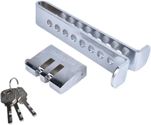 Bloqueo de pedal de freno de 8 agujeros, bloqueo de embrague de acero inoxidable para automóvil, dispositivo antirrobo, haz de acelerador de coche,