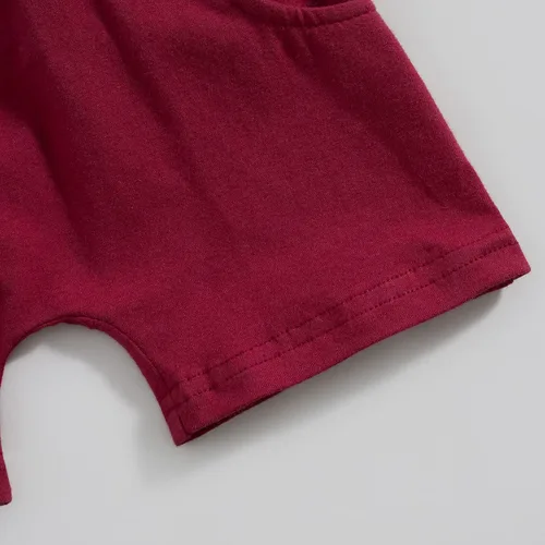 Miniatura 6 de Ayalinggo Conjunto de pantalones cortos casuales de verano para bebé niño, camiseta con bolsillo a rayas y cintura elástica, pantalones cortos