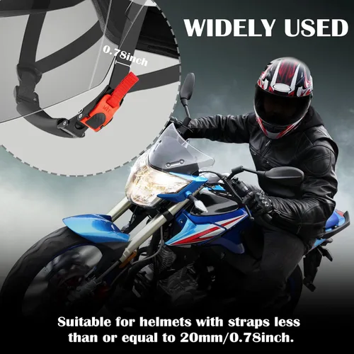 Miniatura 6 de Kit de hebilla de liberación rápida para casco de motocicleta, correa de casco de motocicleta de acero inoxidable, accesorios universales para casco