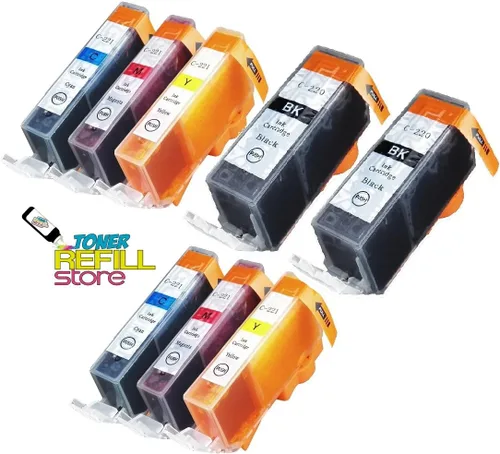 Miniatura 2 de Toner Refill Store™ Cartucho de tinta amarillo compatible con Canon CLI-221 / CLI-221Y para Canon PIXMA iP3600, iP4600, iP4700, MP560, MP620