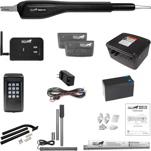 Miniatura 12 de Mighty Mule MM571W - Abridor de puerta automático de alta resistencia, listo para energía solar e inteligente, puertas de hasta 5.49 m o 385.55 kg