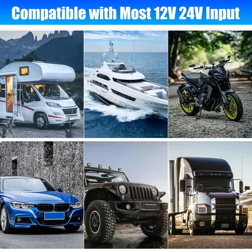Miniatura 7 de Linkstyle Medidor de Batería de 12 V, Voltímetro Impermeable de 12 V, Medidor de Voltaje de Pantalla Digital para Marina, Auto, Motocicleta