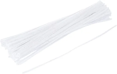 Miniatura 22 de MECCANIXITY Tallos de felpilla para limpiar pipas de 12 pulgadas para manualidades, manualidades, color beige, paquete de 100