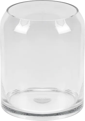 Miniatura 5 de Jarrón grande de cristal escandinavo hecho a mano de 7 pulgadas de alto y 6 pulgadas de ancho, florero de cristal para ramo, jarrón de vidrio