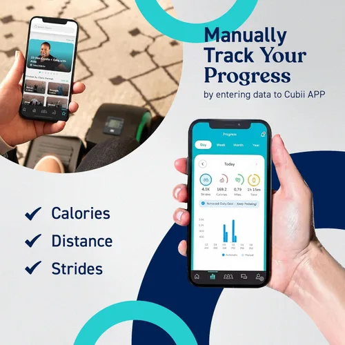 Miniatura 7 de Cubii GO - Ejercitador de Pedales Elípticos para Debajo del Escritorio, con Pantalla LCD de Rastreador de Fitness, Resistencia Ajustable, Fitness