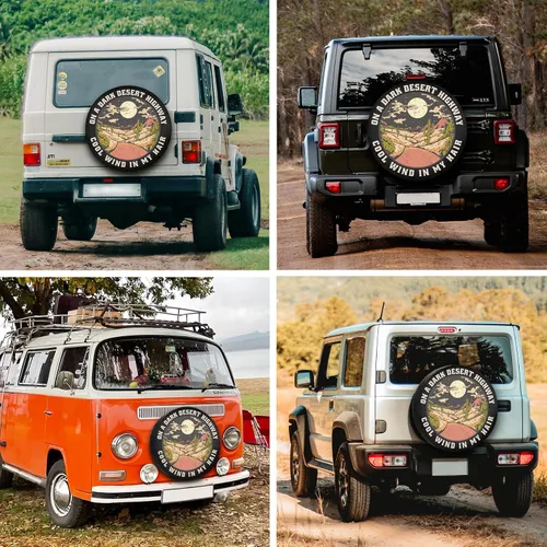Miniatura 3 de Cubiertas de neumáticos de repuesto para vehículos recreativos, desierto, viento, paisaje, caravana, remolque, camión, remolque, SUV, RV, universal