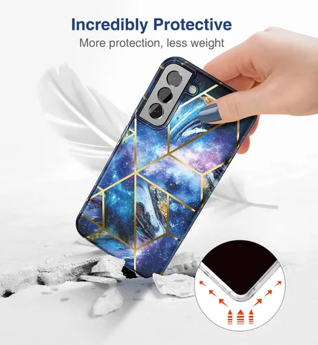 Miniatura 5 de SURITCH Funda para Samsung Galaxy S22 Plus, [protector de pantalla integrado] Protección de cuerpo completo a prueba de golpes, resistente, delgada