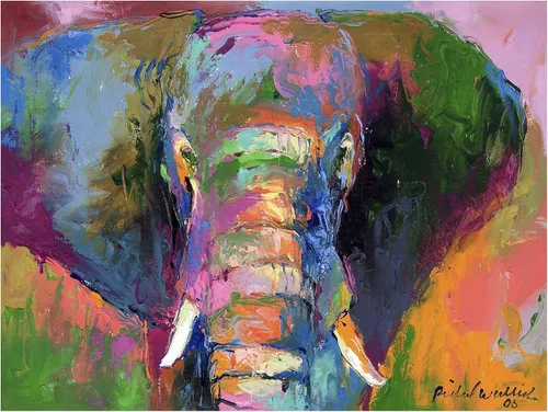 Miniatura 2 de Trademark Fine Art Elephant 2 - Obra de arte de Richard Wallich, 14 x 19 pulgadas