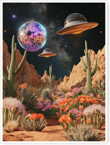 Miniatura 18 de Póster de bola de discoteca de los años 70, arte de pared retro para dormitorio preppy o sala de estar, impresión de baile estilo Y2K con fondo Sin
