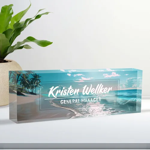 Miniatura 27 de Placa de Nombre Personalizada para Escritorio, Placa de Nombre de Escritorio Personalizada, Placa de Nombre Acrílica Personalizada para Oficina