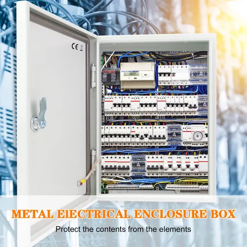 Miniatura 2 de Caja Eléctrica Exterior 12 x 12 x 8'' Gabinete NEMA 4X Caja de Acero Impermeable Caja de Conexiones Eléctrica Bloqueable Gabinete Eléctrico Exterior