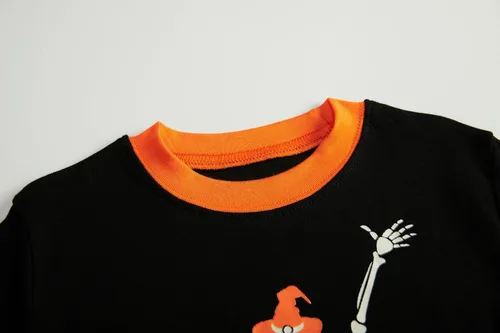 Miniatura 4 de Toddler Boys Skeleton Pajamas Sets Kids Pumpkin Sleepwear Boys Halloween 2 Pcs PJS