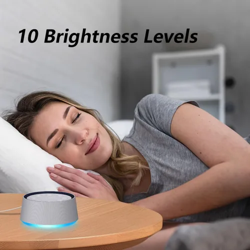 Miniatura 4 de Máquina de sonido de ruido marrón con 30 sonidos relajantes, luz nocturna de 12 colores para bebés, adultos, niños, máquina de dormir, 36 niveles