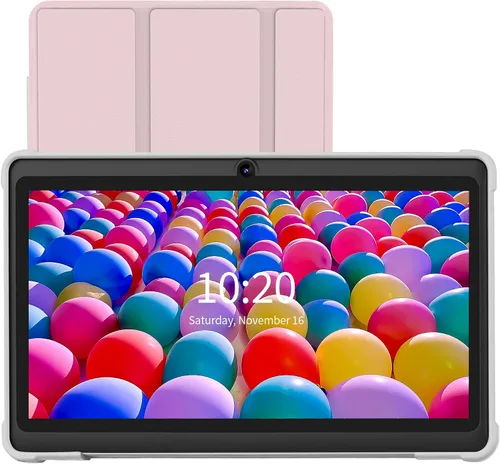 Miniatura 9 de Tablet de 7 pulgadas, sistema operativo Android 13 Quad Core, 32GB ROM, WiFi, Bluetooth, cámara dual, PC Tablet USB C, pantalla táctil de 7 Negro
