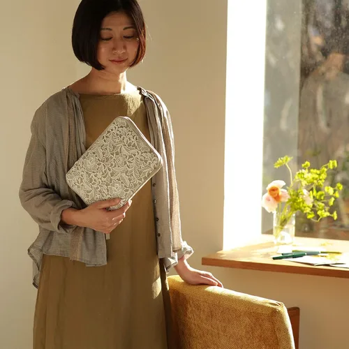 Miniatura 6 de HOBONICHI Hobonich - Bolsa grande para cajones (encaje de flores)