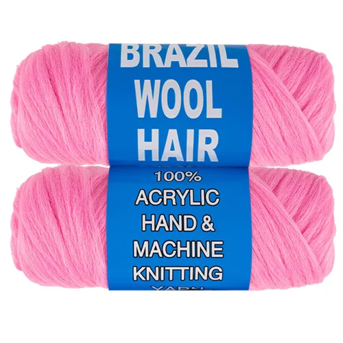 Miniatura 22 de COOKOO 2 rollos de hilo de lana brasileña color negro natural para cabello trenzado de ganchillo, trenzas, torsión, urdimbres, torsión senegalesa