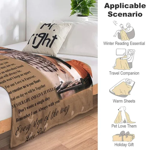 Miniatura 3 de Se envía al día siguiente, manta conmemorativa personalizada con fotos en memoria amorosa para seres queridos perdidos: Hecho en EE. UU., Imagen