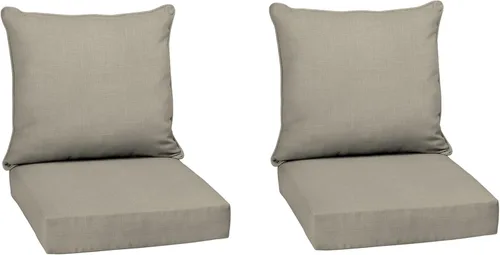 Miniatura 105 de Arden Outdoor Deep Seat Cushion Set, 24 x 24 pulgadas, Cojín para patio resistente al clima, a la lluvia y a la decoloración para silla, sofá y sofá