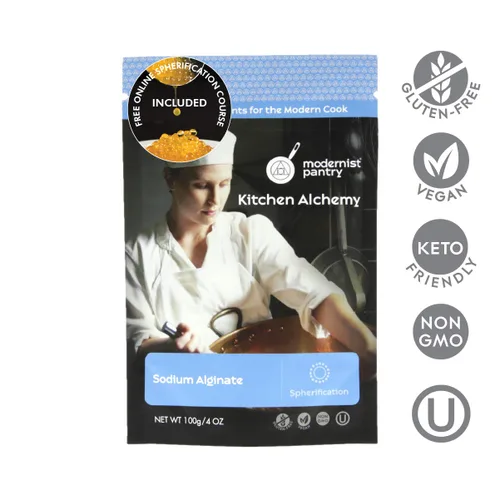 Miniatura 2 de Alginato de sodio puro (gastronomía molecular) Sin OMG vegano OU Kosher Certificado - 100 g/4 oz
