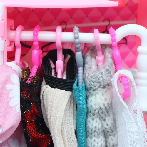 Miniatura 5 de 80 piezas de ganchos de plástico accesorios para muñeca de 11.5 pulgadas vestido vestido