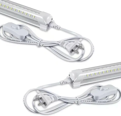 Miniatura 10 de Skymoatled Paquete de 8 luces LED de garaje de 8 pies, luz blanca de 100 W, 6000 K, 15000 lm, súper brillante, montaje en superficie, luces LED T8