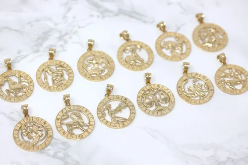 Miniatura 4 de Colgante del zodiaco de oro amarillo de 14 quilates
