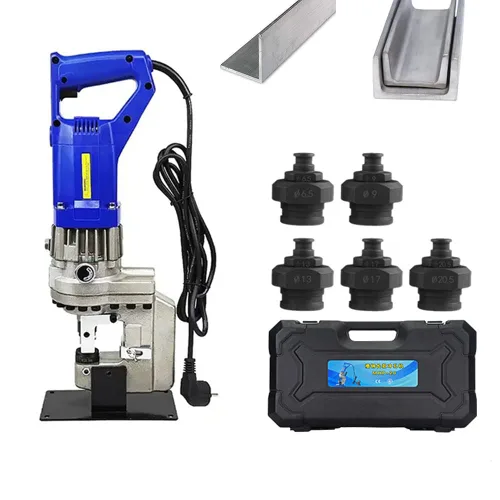 Miniatura 6 de YUEWO Perforadora hidráulica eléctrica, perforadora de metal para placa de acero Placa de hierro Placa de aluminio, Máquina de perforación