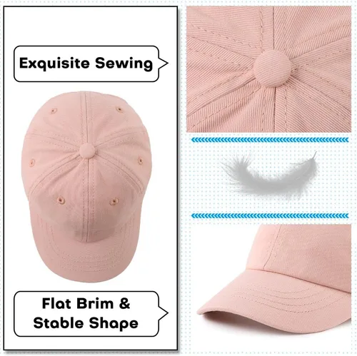 Miniatura 41 de Peecabe Gorra de béisbol para niños pequeños, unisex, de algodón, ajustable, para bebés, niños, gorra de béisbol para niñas de 1 a 5 años