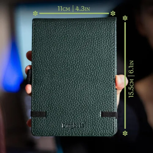Miniatura 5 de Dingbats* - Cuaderno Wildlife Squared Reporter A6 - Diario de bolsillo con tapa dura de cuero sintético PU para trabajo, viaje - Bolsillo, cierre