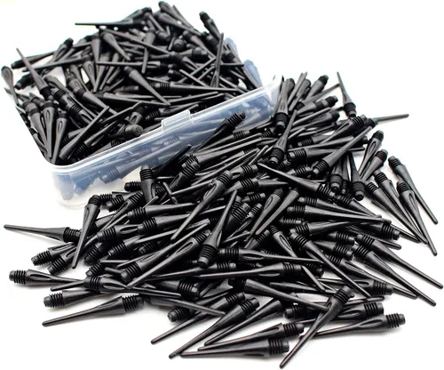 Miniatura 6 de Puntos de dardos de punta de plástico con rosca 2BA, paquete de 300 puntas de dardos suaves, accesorios de repuesto para dardos
