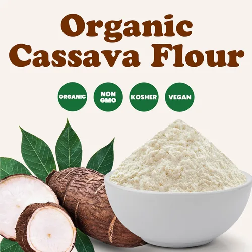 Miniatura 4 de Harina de yuca orgánica, 8 onzas, sin OMG, polvo de raíz de yuca cruda, 100% pura, kosher, superalimento vegano, paleo, a granel, sustituto