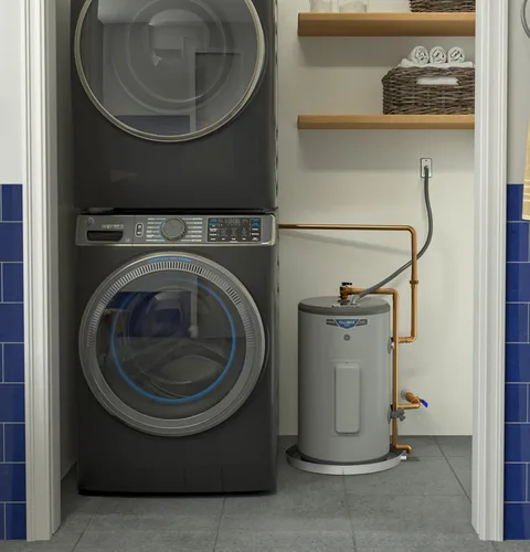 Miniatura 3 de GE Appliances Calentador de agua eléctrico versátil Plug and Play de 10 galones con termostato ajustable, se instala fácilmente donde lo desee, 120