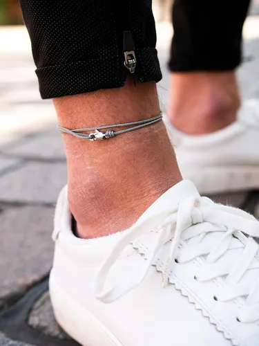 Miniatura 49 de Made by Nami Surfer Anklet with Snap Hook Clasp Waterproof & Adjustable Thin String Ankle Bracelets for Women and Men Handmade Jewelry for Beach and