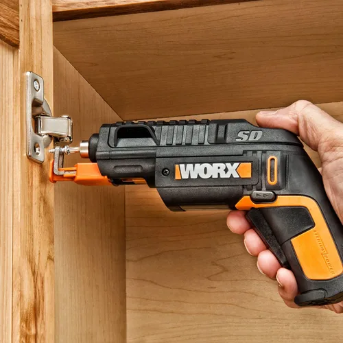 Miniatura 8 de Worx WX255L - Destornillador eléctrico de 4 V, juego de destornilladores eléctricos inalámbricos recargables con 6 brocas, soporte para tornillos